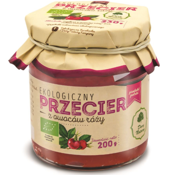 Dary Natury PRZECIER Z OWOCÓW RÓŻY RÓŻA eko 200g słoik