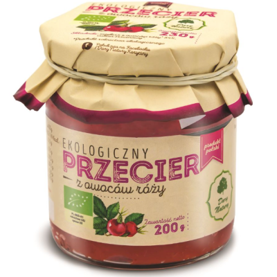 Dary Natury PRZECIER Z OWOCÓW RÓŻY RÓŻA eko 200g słoik