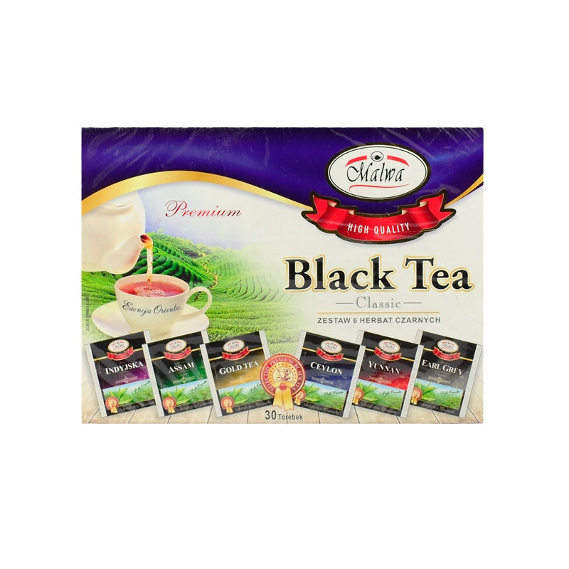 ZESTAW HERBAT CZARNYCH smakowych MALWA BLACK TEAS