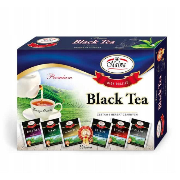 ZESTAW HERBAT CZARNYCH smakowych MALWA BLACK TEAS