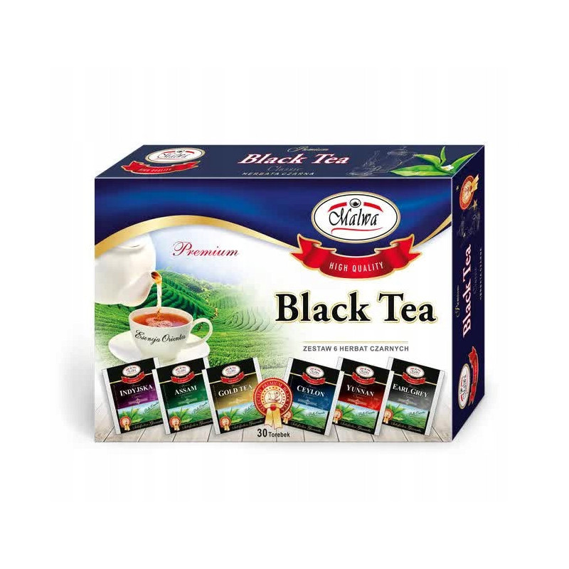 ZESTAW HERBAT CZARNYCH smakowych MALWA BLACK TEAS