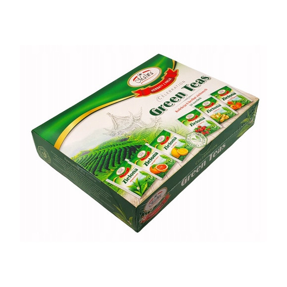 ZESTAW HERBAT ZIELONYCH smakowych MALWA GREEN TEAS ZESTAW HERBAT ZIELONYCH smakowych MALWA GREEN TEAS