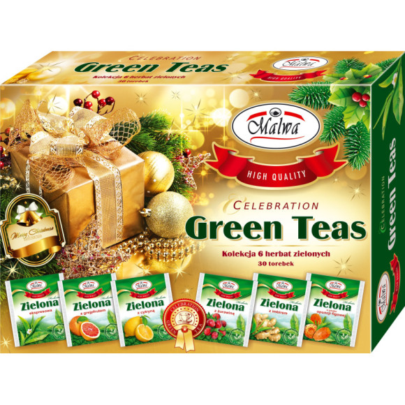 ZESTAW HERBAT ZIELONYCH smakowych MALWA GREEN TEAS ZESTAW HERBAT ZIELONYCH smakowych MALWA GREEN TEAS