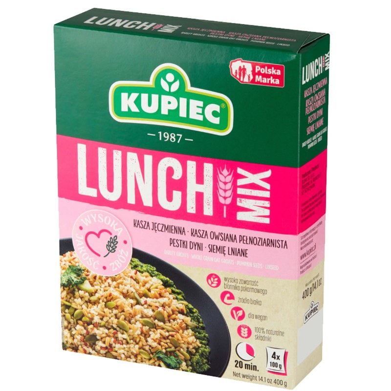 Kupiec LUNCH MIX zestaw mieszanka ziaren MIX 2 RODZAJÓW