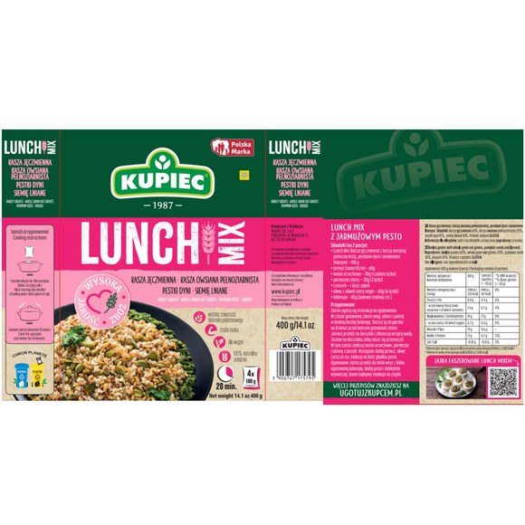 Kupiec LUNCH MIX zestaw mieszanka ziaren MIX 2 RODZAJÓW