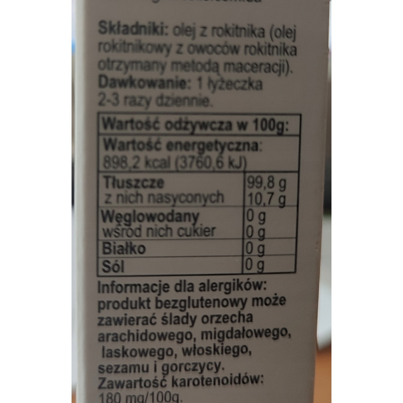 OLEJ ROKITNIKOWY Z ROKITNIKA 3x 100 ml