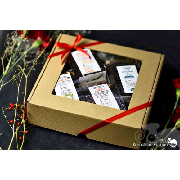 ZESTAW PREZENTOWY 4 herbaty CZARNE 200g +zaparzacz ZESTAW PREZENTOWY 4 herbaty CZARNE 200g +zaparzacz