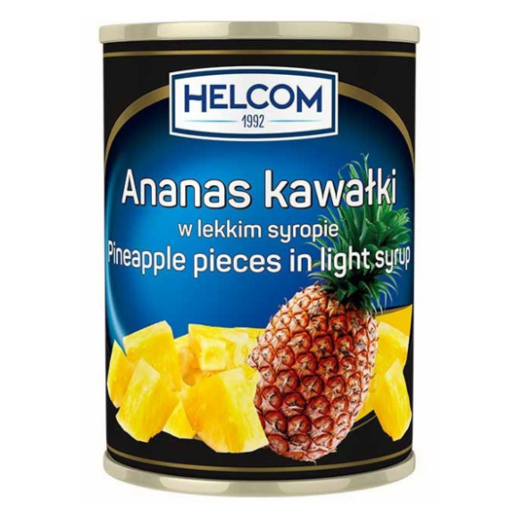 Helcom ANANAS KOSTKA W LEKKIM SYROPIE 580G