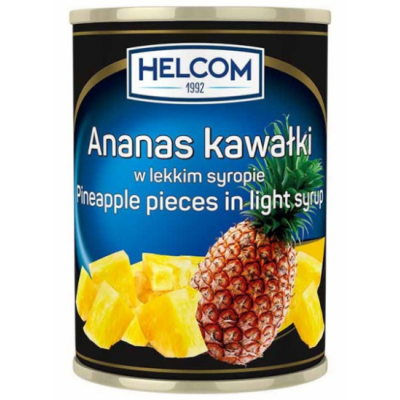 Helcom ANANAS KOSTKA W LEKKIM SYROPIE 580G
