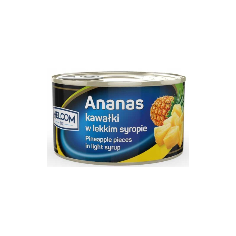 Helcom ANANAS KOSTKA KAWAŁKI W LEKKIM SYROPIE 227G