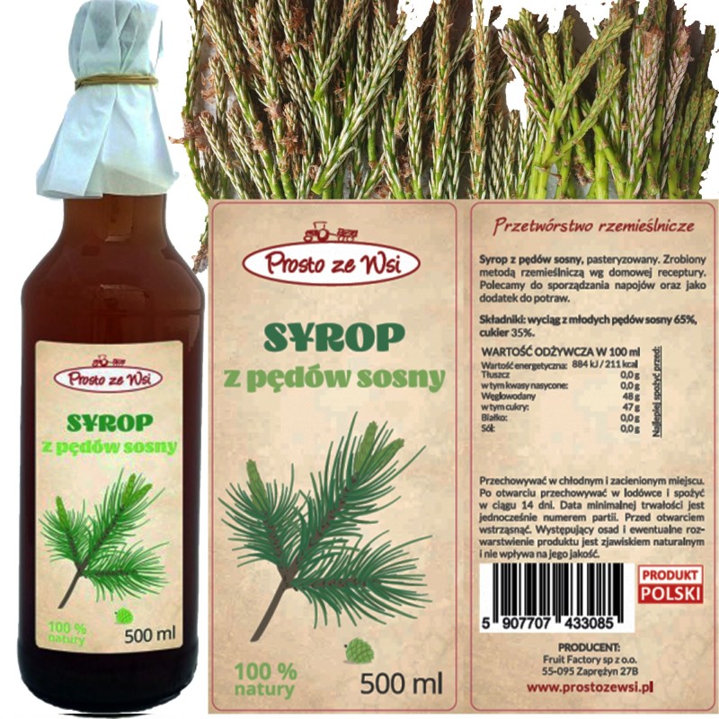 PROSTO ZE WSI SYROP Z PĘDÓW SOSNY wsparcie PRZEZIĘBIENIE