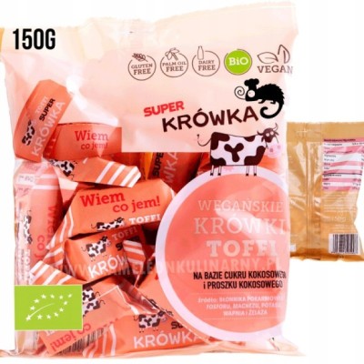 ME GUSTO KRÓWKI WEGAŃSKIE TOFFI BEZ GLUTENU LAKTOZY 150g