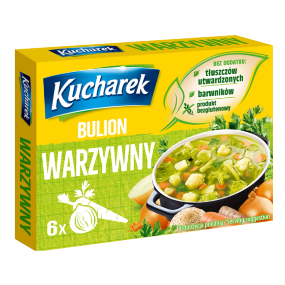 Kucharek KOSTKA ROSOŁOWA BULION WARZYWNY 60g bez glutenu