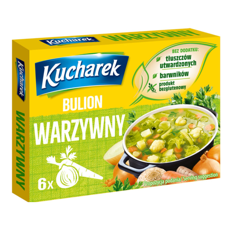 Kucharek KOSTKA ROSOŁOWA BULION WARZYWNY 60g bez glutenu