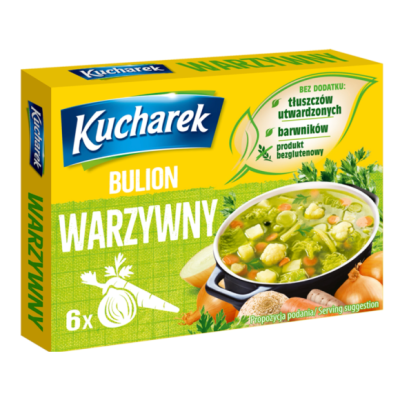 Kucharek KOSTKA ROSOŁOWA BULION WARZYWNY 60g bez glutenu