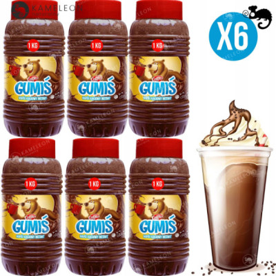 GUMIŚ KAKAO ROZPUSZCZALNE INSTANT z WITAMINAMI 1KG x6 na 150 napojów! 6KG