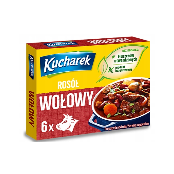 Kucharek KOSTKA ROSOŁOWA BULION WOŁOWY 60g bez glutenu