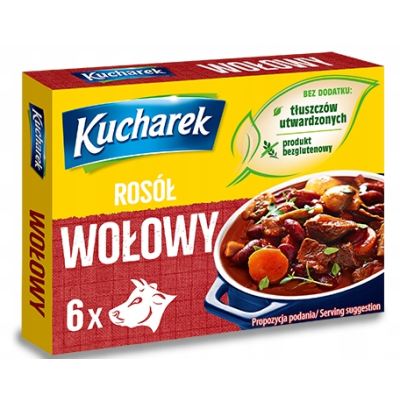 Kucharek KOSTKA ROSOŁOWA BULION WOŁOWY 60g bez glutenu