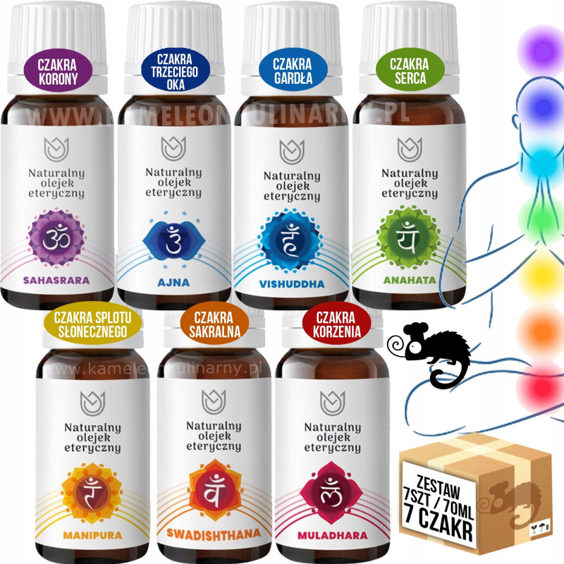 NATURALNY OLEJEK ETERYCZNY - ZESTAW 7 olejków CZAKR