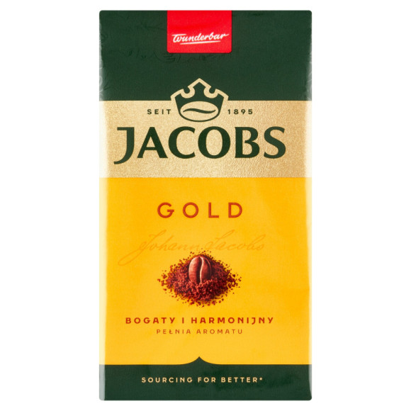 KAWA JACOBS GOLD bogaty i harmonijny PEŁNIA AROMATU mielona 250mg 0,25KG KAWA JACOBS GOLD bogaty i harmonijny PEŁNIA AROMATU mielona 250mg 0,25KG