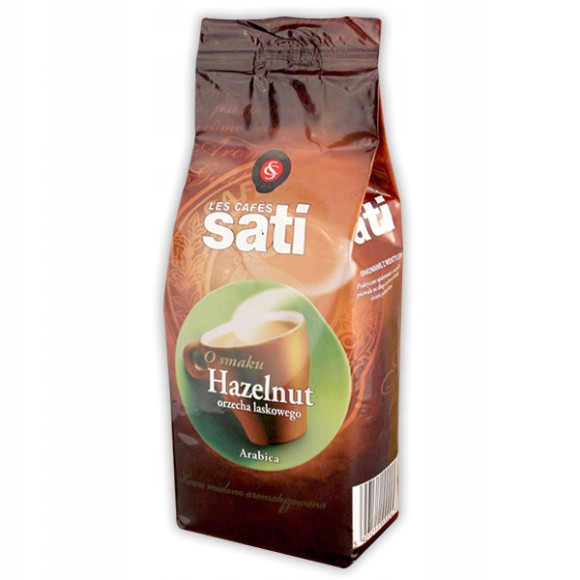 KAWA SMAKOWA ORZECHOWA ORZECH ARABICA HAZELNUT 250g 0,25KG mielona SATI KAWA SMAKOWA ORZECHOWA ORZECH ARABICA HAZELNUT 250g 0,25KG mielona SATI