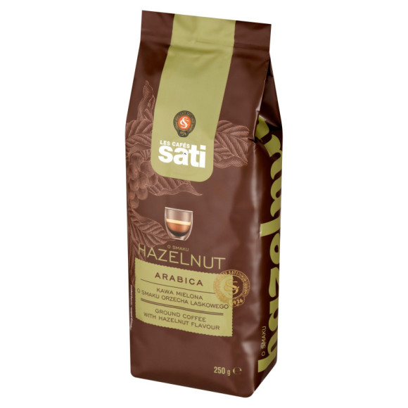 KAWA SMAKOWA ORZECHOWA ORZECH ARABICA HAZELNUT 250g 0,25KG mielona SATI KAWA SMAKOWA ORZECHOWA ORZECH ARABICA HAZELNUT 250g 0,25KG mielona SATI