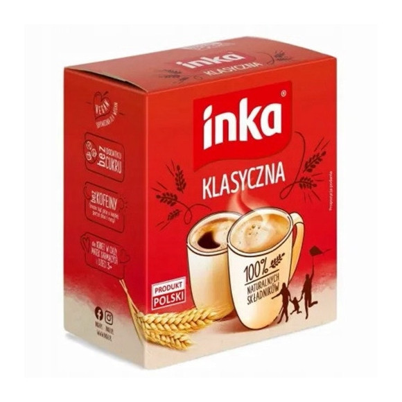 INKA KLASYCZNA Rozpuszczalna kawa zbożowa BEZ KOFEINY bekofeinowa 150g
