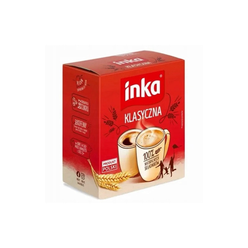 INKA KLASYCZNA Rozpuszczalna kawa zbożowa BEZ KOFEINY bekofeinowa 150g