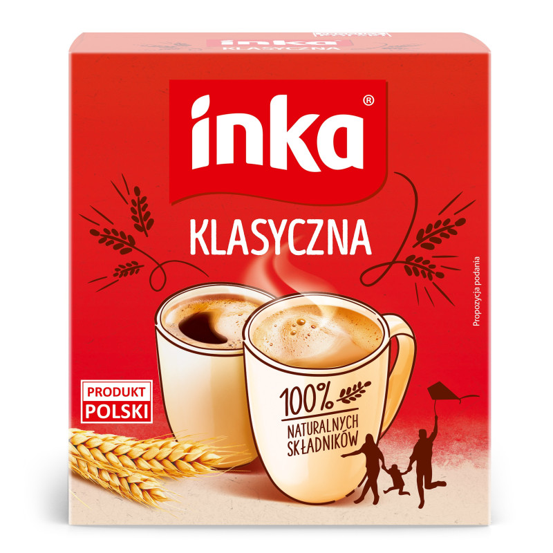 INKA KLASYCZNA Rozpuszczalna kawa zbożowa BEZ KOFEINY bekofeinowa 150g
