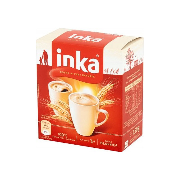 INKA KLASYCZNA Rozpuszczalna kawa zbożowa BEZ KOFEINY bekofeinowa 150g