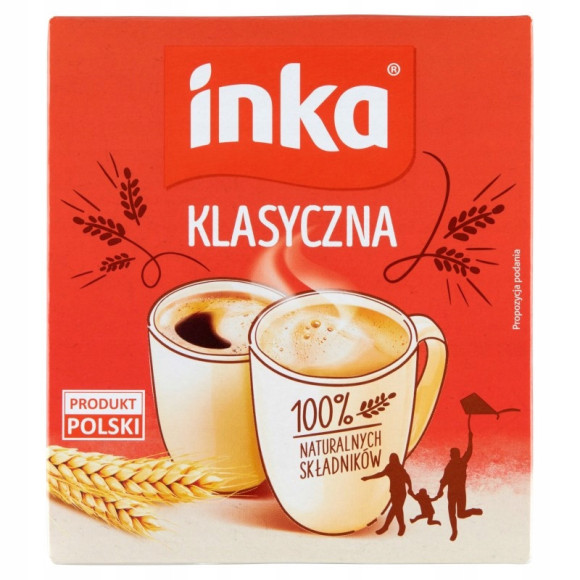 INKA KLASYCZNA Rozpuszczalna kawa zbożowa BEZ KOFEINY bekofeinowa 150g
