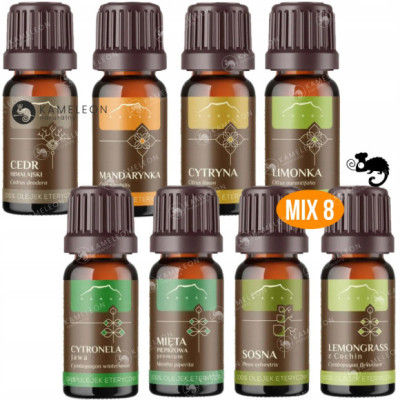 8x NANGA OLEJEK ETERYCZNY zestaw MIX olejków INHALACJA MASAŻ AROMATERAPIA