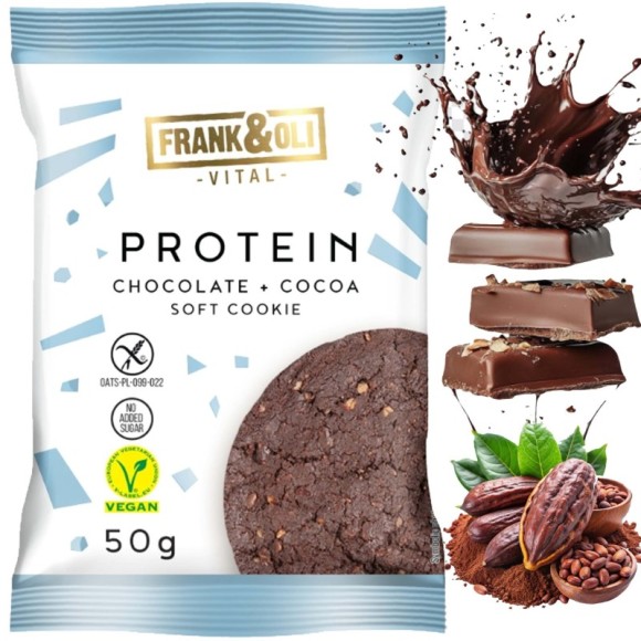 Frank&Oli CIASTKO PROTEINOWE BROWNIE Z CZEKOLADĄ I KAKAO