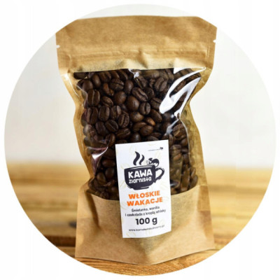 KAWA SMAKOWA aromatyzowana WŁOSKIE WAKACJE śmietanka czekolada whiskey 100g