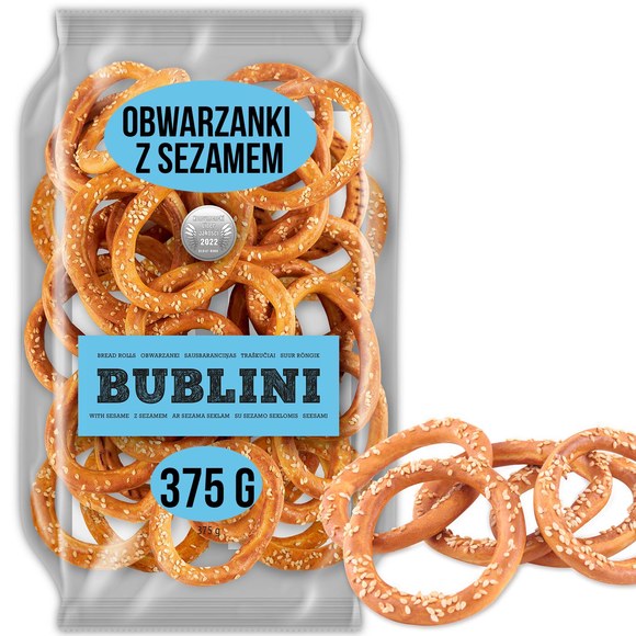 BUBLINI OBWARZANKI Z SEZAMEM KLASYCZNE Z MAKIEM Z