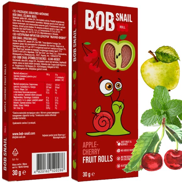 ŚLIMAK BOB SNAIL PRZEKĄSKA OWOCOWA bez cukru MIX 12 SMAKÓW
