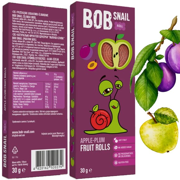 ŚLIMAK BOB SNAIL PRZEKĄSKA OWOCOWA bez cukru MIX 12 SMAKÓW