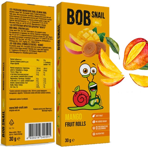 BOB SNAIL PRZEKĄSKA OWOCOWA bez cukru MIX SUPER SMAKÓW 12 x