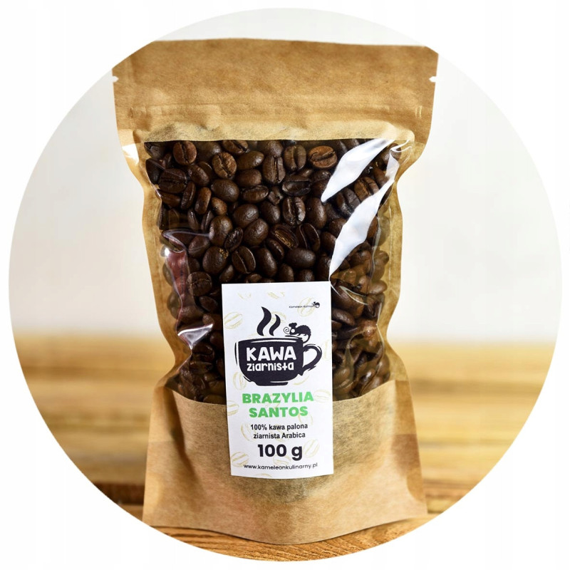 KAWA ZIARNISTA naturalna BRAZYLIA SANTOS 100g