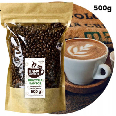 KAWA ZIARNISTA naturalna BRAZYLIA SANTOS 500g 0,5