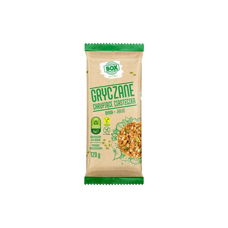 BOX CIASTECZKA 120g GRYCZANE jabłko dynia wegańskie