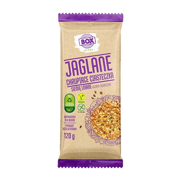 BOX CIASTECZKA 120g JAGLANE siemię sezam słonecznik
