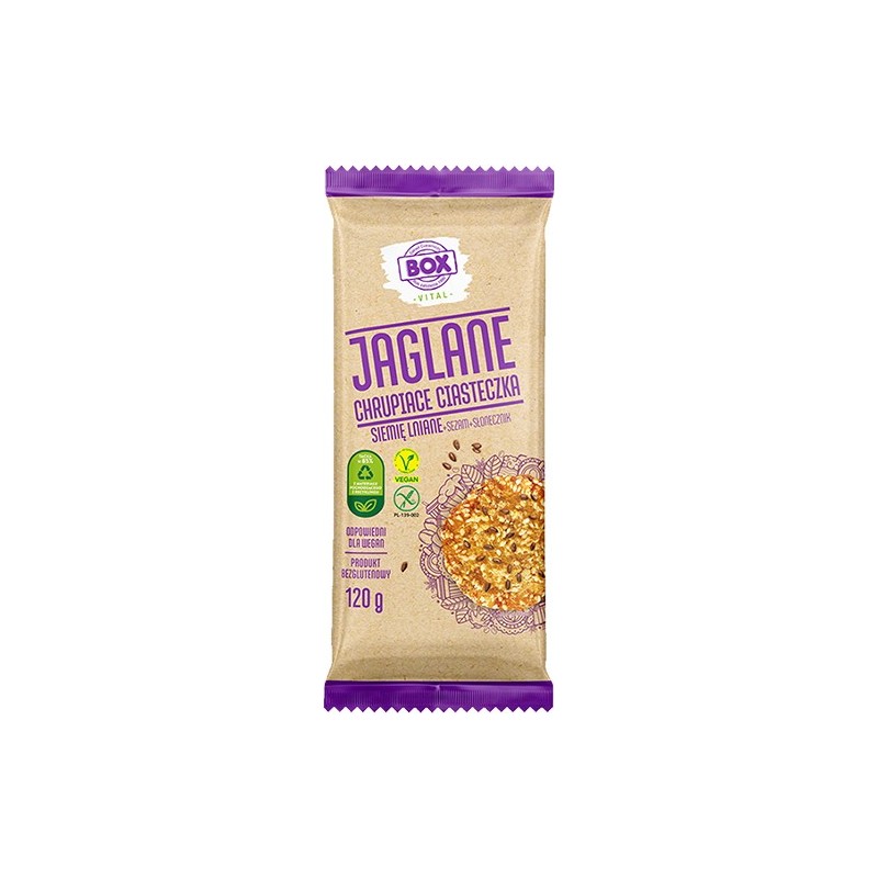 BOX CIASTECZKA 120g JAGLANE siemię sezam słonecznik