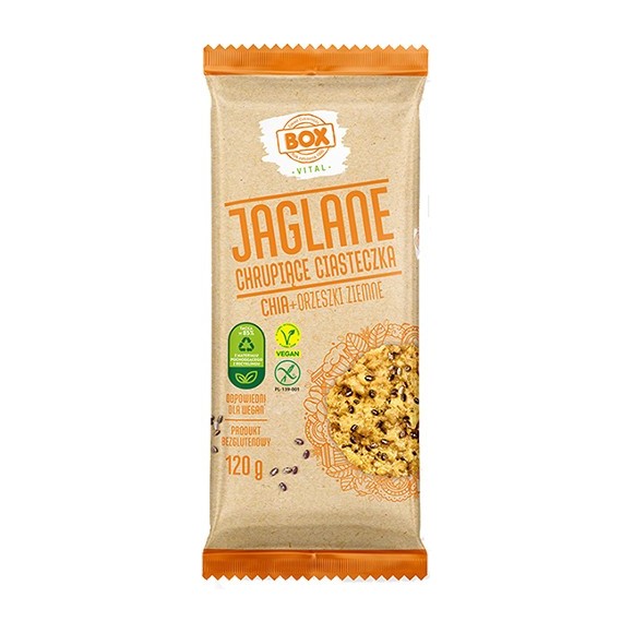 BOX CIASTECZKA JAGLANE 120g chia orzechy wegańskie