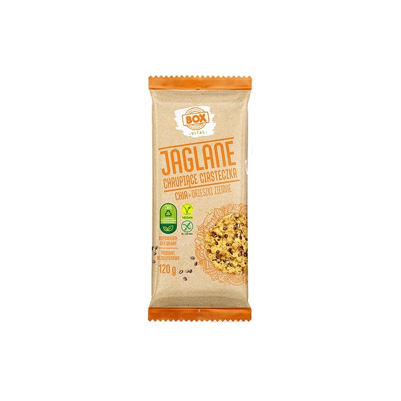 BOX CIASTECZKA JAGLANE 120g chia orzechy wegańskie