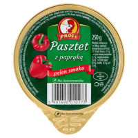 PASZTET DROBIOWO-WIEPRZOWY Z PAPRYKĄ bez konserwantów !DUŻY! 250g Profi
