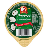 PASZTET DROBIOWO-WIEPRZOWY Z PIECZARKAMI bez konserwantów !DUŻY! 250g Profi
