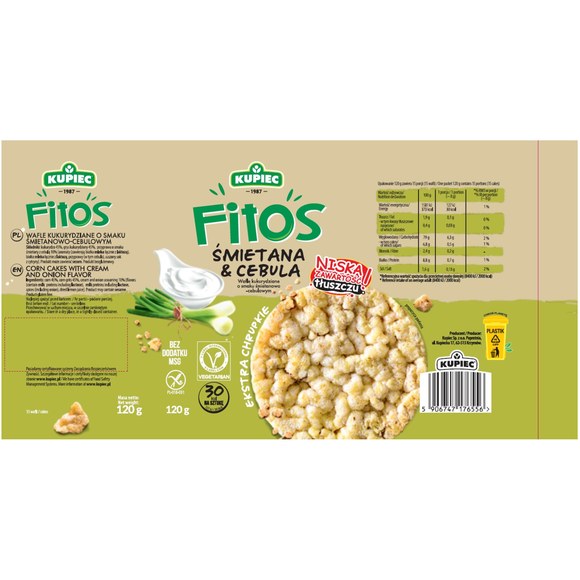 Kupiec FITOS WAFLE smakowe RYŻOWO KUKURYDZIANE i