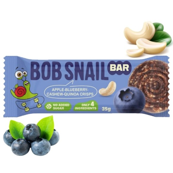BOB SNAIL baton owocowo orzechowy JABŁKO BORÓWKA NERKOWIEC