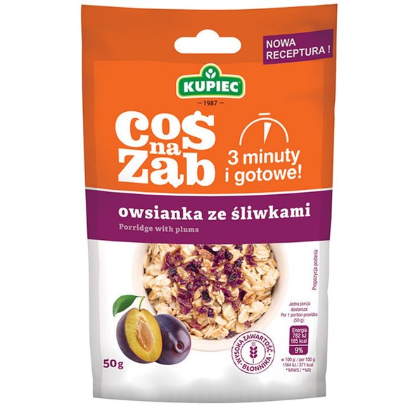 Kupiec COŚ NA ZĄB - OWSIANKA SMAKOWA mix smaków GOTOWA w 3